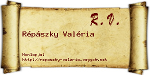 Répászky Valéria névjegykártya
