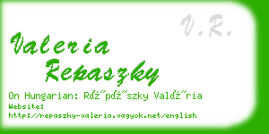 valeria repaszky business card